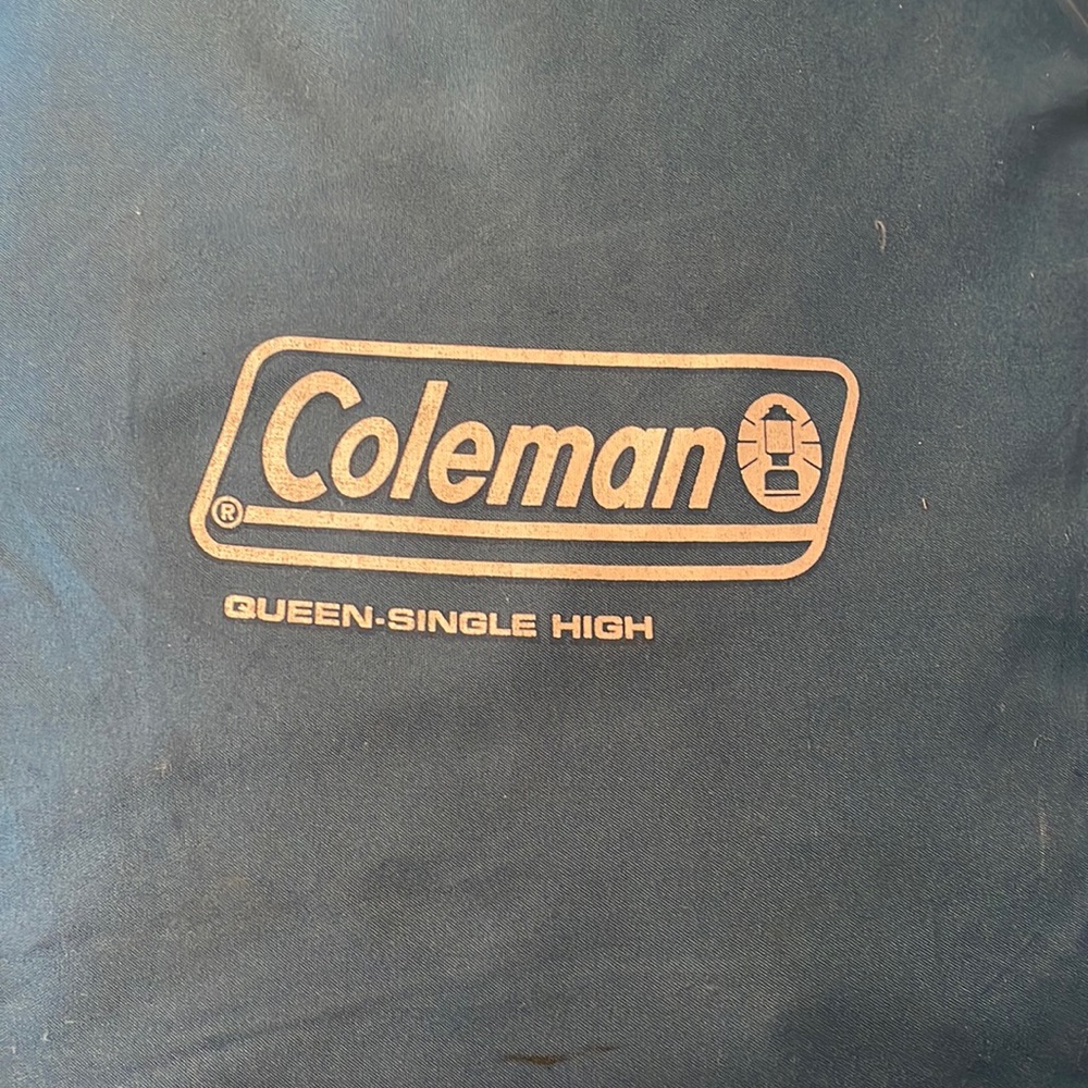 Coleman air mattress. Queen. Single high